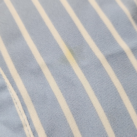 Women's Apt. 9® Convertible Button Tab Blue & White Blouses Size Petite Medium - Picture 13 of 14